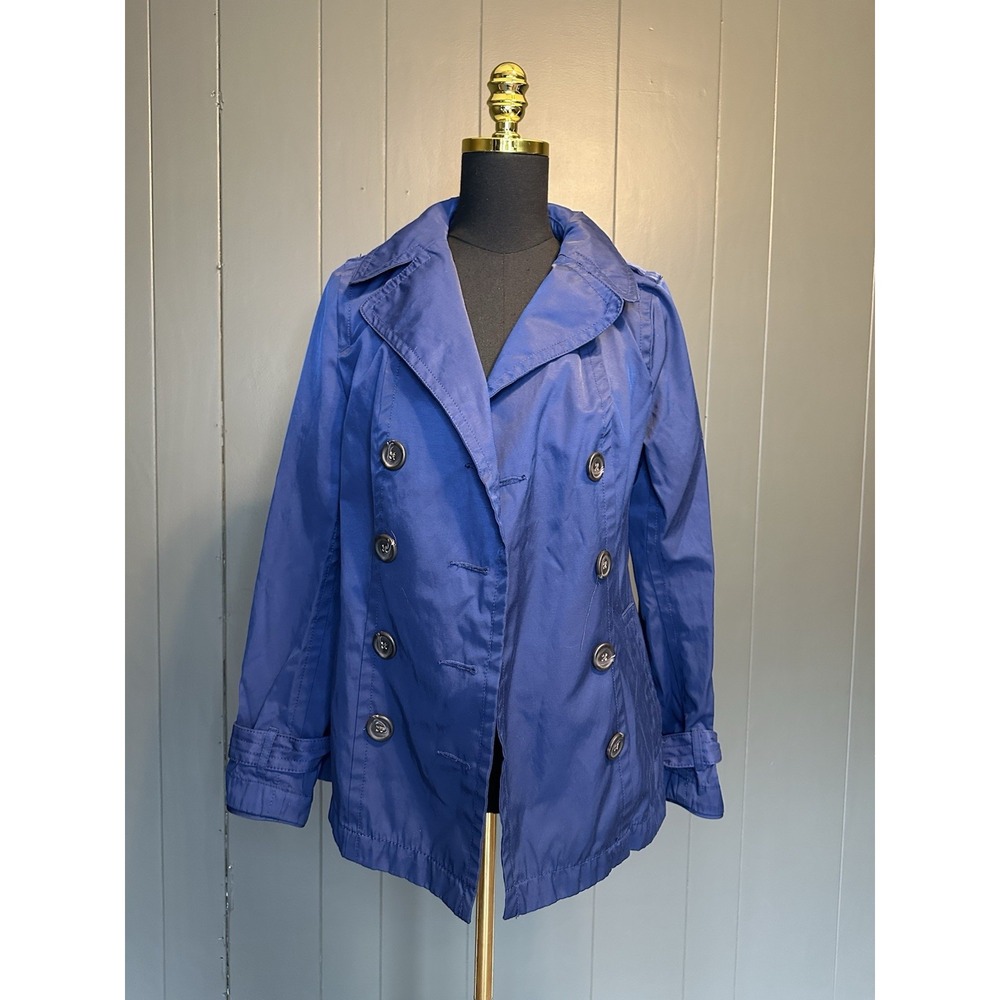 St Johns Bay Navy Blue Peacoat Lightweight Jacket S Small